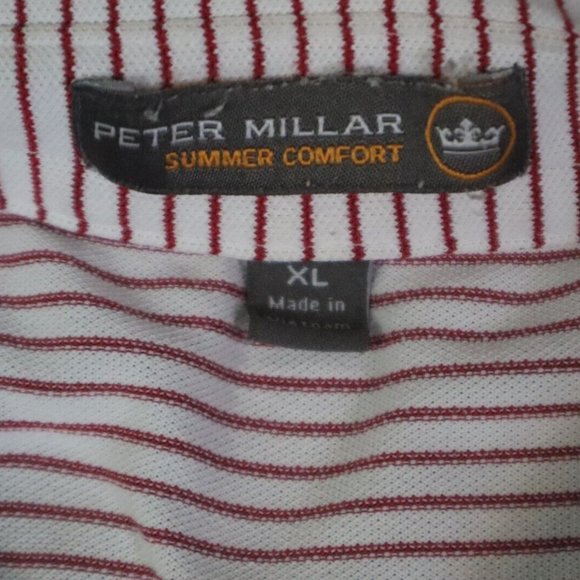 Peter Millar Summer Comfort Golf Polo Shirt Men's Size XL White Logo Embroidered - Picture 3 of 7